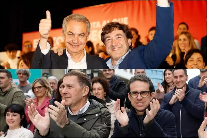 Zapatero y Otegi llaman a "tender puentes" o "extender la mano" en plena tensión entre PSE y EH Bildu