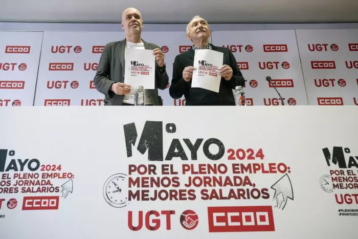 CCOO y UGT llaman al 1 de mayo para exigir también la paz en Oriente Medio y el reconocimiento de Palestina