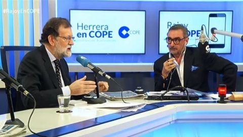 Mariano Rajoy, entrevistado por Carlos Herrera en la Cope.