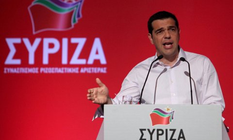 El primer ministro griego, Alexis Tsipras, durante su intervención ante el Comité Central de Syriza.- REUTERS