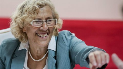 Carmena, antes de su participación en el foro. EFE/Emilio Naranjo