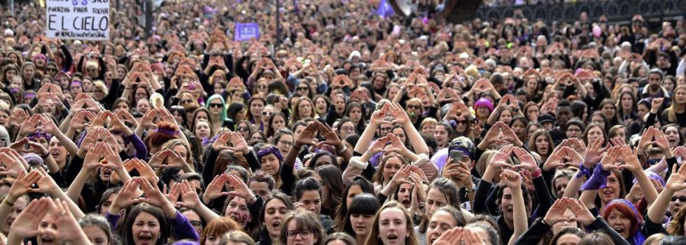 Manifestación por el 8M en Bilbao. EFE