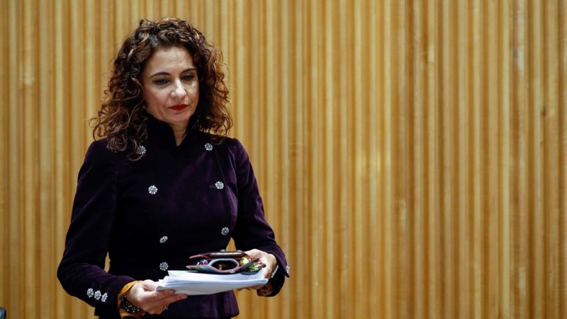 La ministra de Hacienda, María Jesús Montero, durante la presentación del  proyecto de Ley de Presupuestos Generales del Estado de 2019 en el Congreso. EFE/Emilio Naranjo