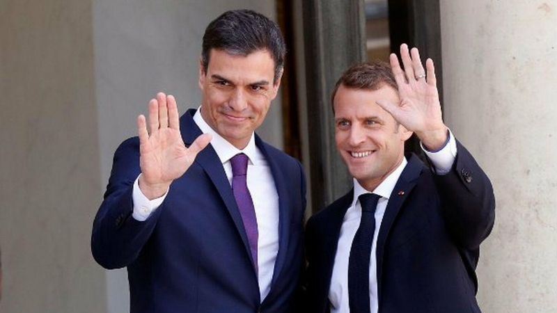 23/06/2018 - Emmanuel Macron y Pedro Sánchez en su última reunión en el Elíseo el 23 de junio de 2018 | EFE/ Archivo