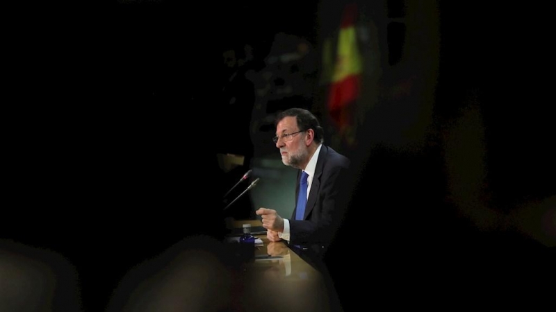 El expresidente del gobierno Mariano Rajoy, durante la presentación del libro 'Una España mejor', de Mariano Rajoy en la Fundación Rafael del Pino (Madrid). EFE/JuanJo Martín