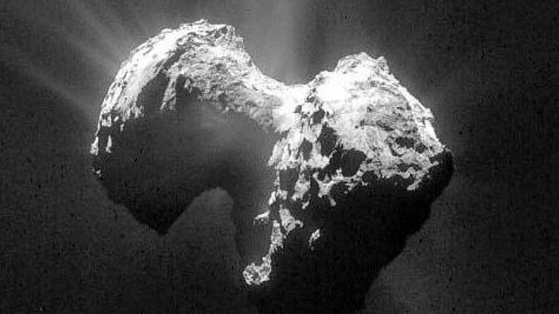 Imagen del cometa Churyumov–Gerasimenko  tomada de cerca por la sonda Rosetta en 2014./ESA/ROSETTA/NAVCAM