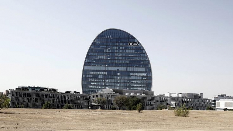 Edificio de 'La Vela' de BBVA, en la zona norte de Madrid. E.P./Eduardo Parra
