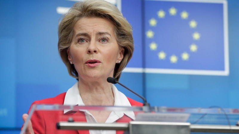 La presidenta de la Comisión Europea, Von der Leyen. EFE/EPA/STEPHANIE LECOCQ
