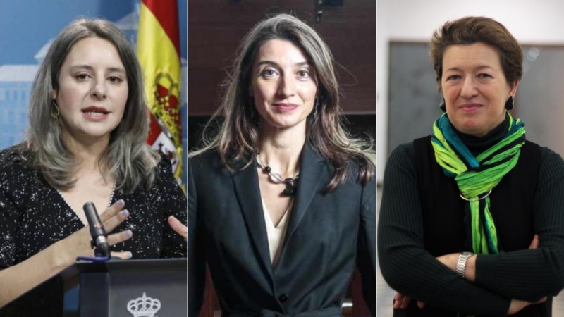 De izquierda a derecha, Araceli Martínez, Pilar Llop y Laura Freixas. EFE/PUBLICO