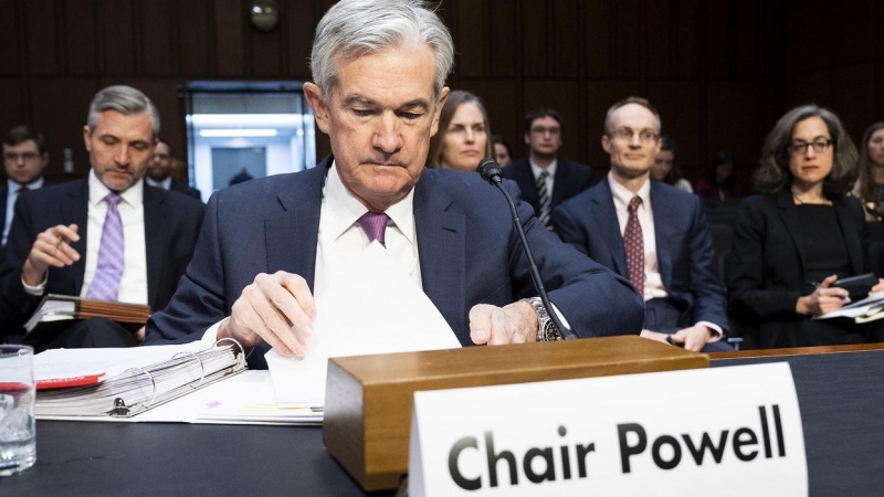 El presidente de la Reservas Federal, en una comparecencia en el Congreso estadounidense, en noviembre de 2019. E.P.