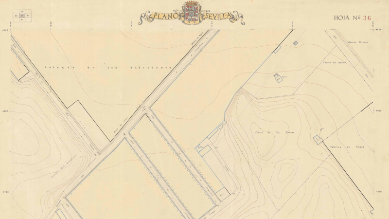 Mapa de la época donde se cree que estaba situado el campo