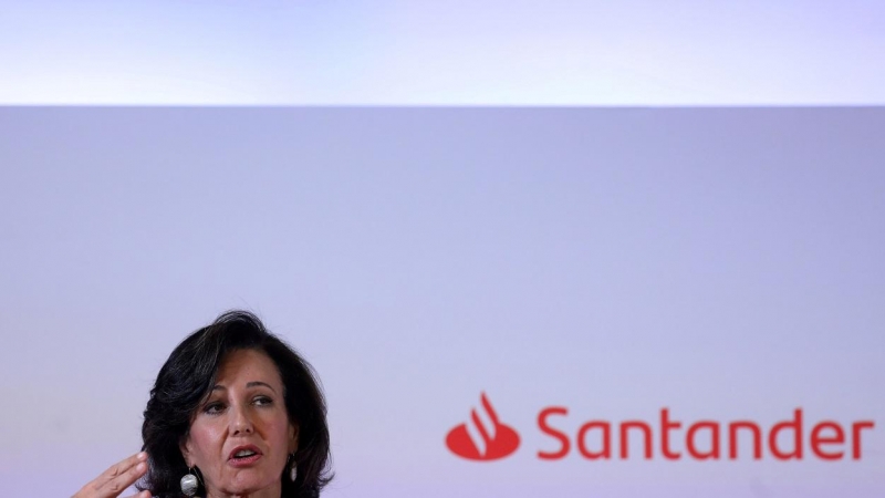La presidenta del Banco Santander, Ana Botín, en la presentación de resultados de 2019 de la entidad. REUTERS
