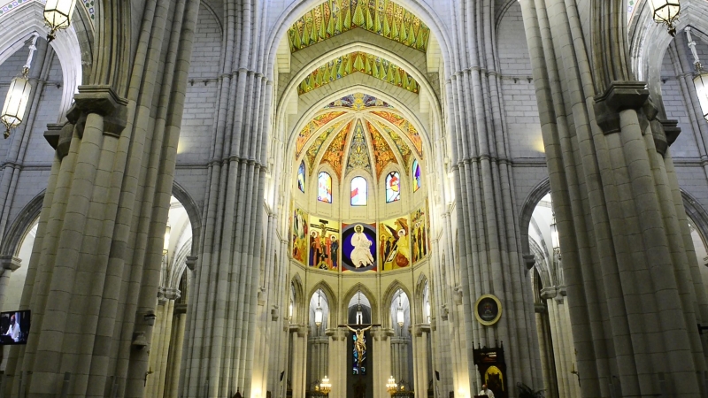 Misa en la Catedral de la Almudena, en Madrid