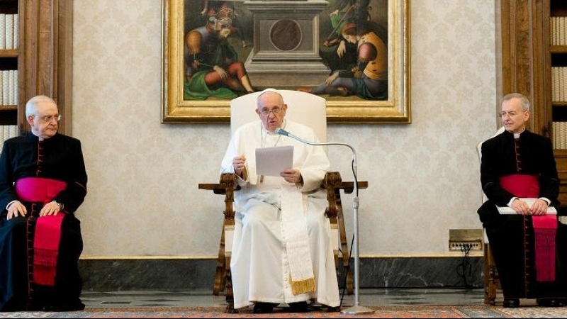 El papa Francisco durante una comparecencia. VATICAN MEDIA/REUTERS.
