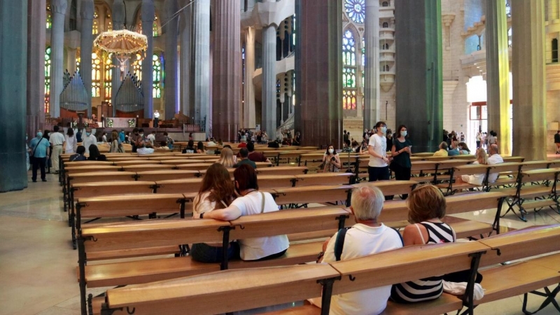 Visitants a la Sagrada Família, xifra que s'ha vist limitada per la pandèmia. ACN