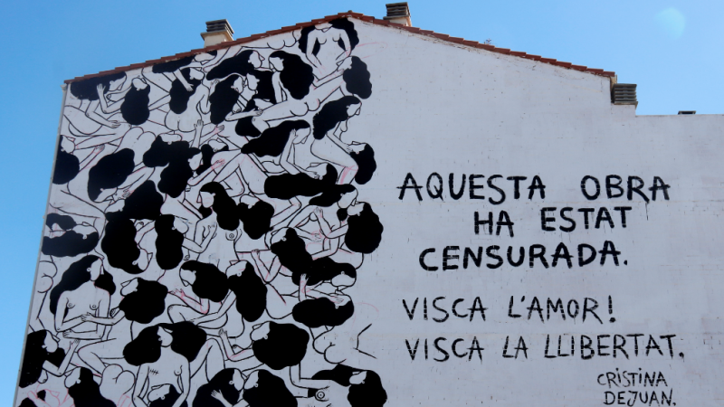 Mural de l'artista Cristina Dejuan, a Torrefarrera (Segrià). ACN / Anna Berga