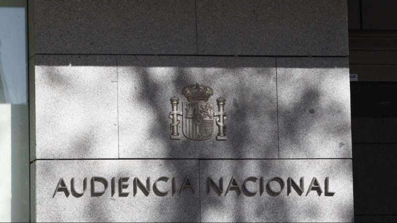 Entrada del edificio de la Audiencia Nacional, en Madrid. EFE