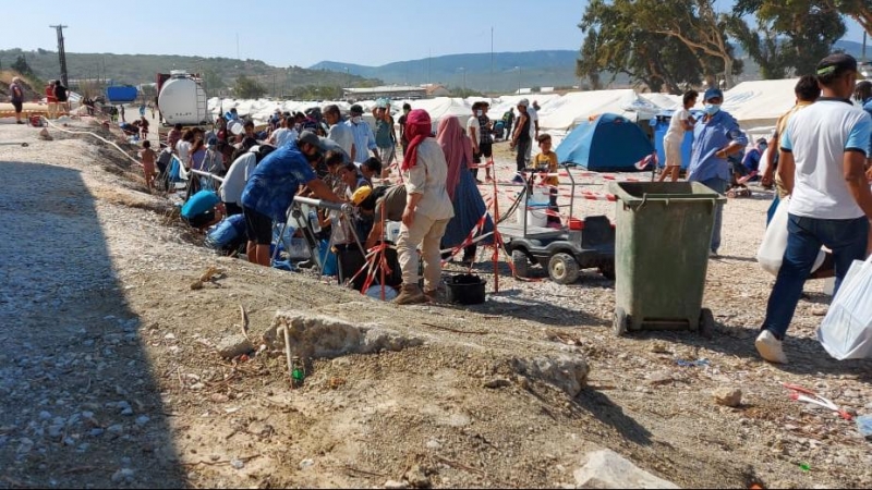 El interior del campo de refugiados de Lesbos / CEDIDA POR UN REFUGIADO DEL CAMPO