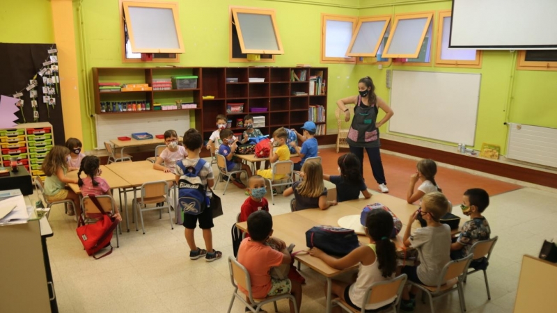 Una classe d'infantil de l'Escola Catalònia de Barcelona. Miquel Codolar | ACN