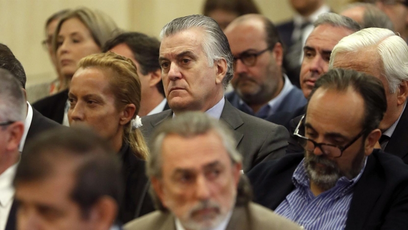 Luis Bárcenas, Francisco Correa y Pablo Crespo en uno de los juicios por la trama Gürtel / EUROPA PRESS
