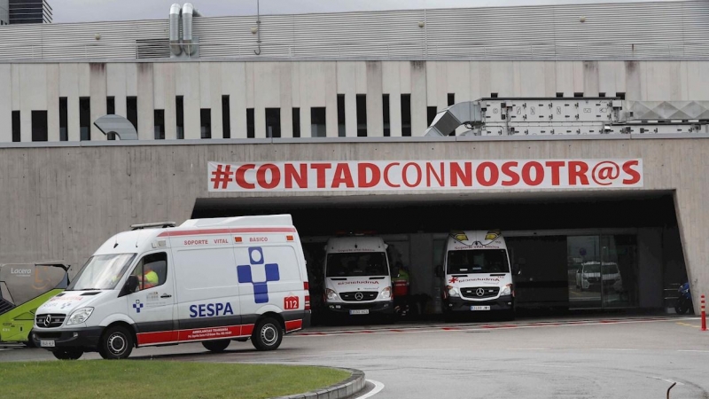 Vista este lunes de la zona de Urgencias del Hospital Universitario Central de Asturias (HUCA).