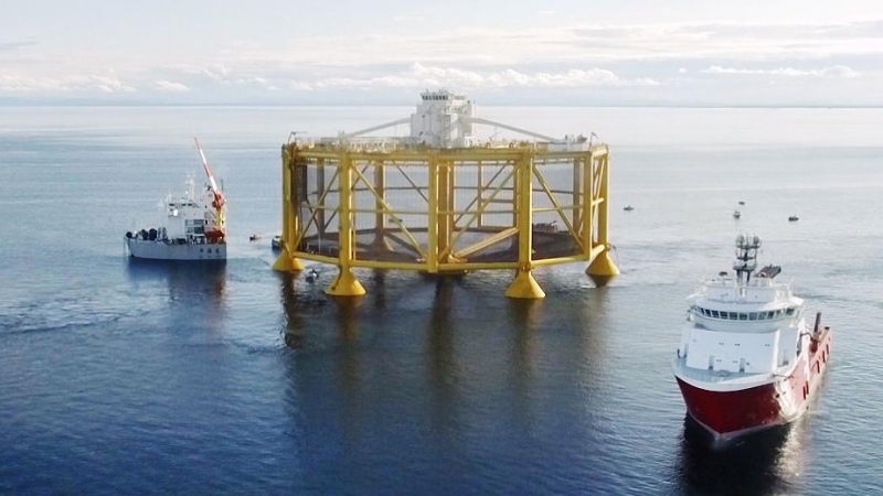 Instalación de la primera  plataforma marina experimental de acuicultura en aguas profundas,de 110 metros de diámetro, cuya primera cosecha de salmones se obtuvo en 2018.