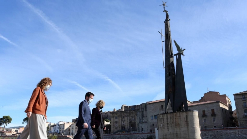 Imatge de la presentació del projecte de desmuntatge del monument