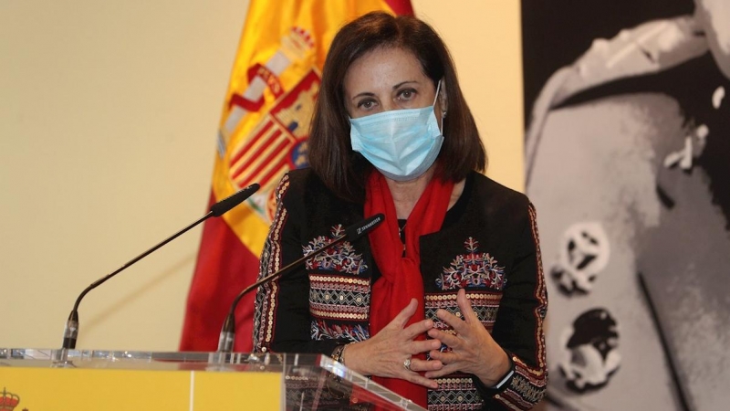 06/12/2020. La ministra de Defensa, Margarita Robles, preside el acto de homenaje al teniente general Francisco Veguillas Elices, asesinado por ETA. - EFE