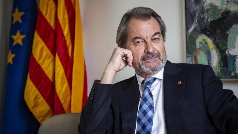 Artur Mas, al seu despatx de l'oficina d'expresident ubicada al Palau Robert de Barcelona.