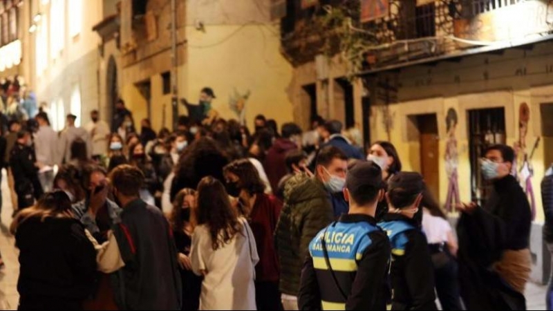 Controles de la Policía en Salamanca el pasado octubre.
