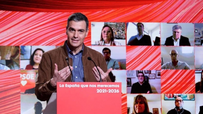 Pedro Sánchez, en el Comité Federal del PSOE de este sábado.