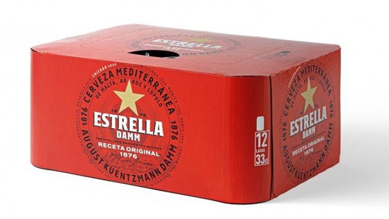 Nuevo embalaje de cartón de Estrella Damm.