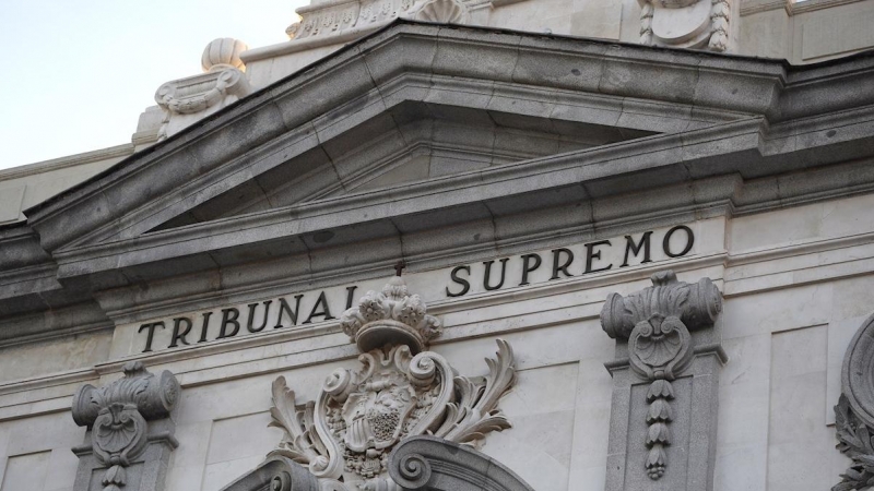 Detalle de la fachada del Tribunal Supremo, en Madrid.