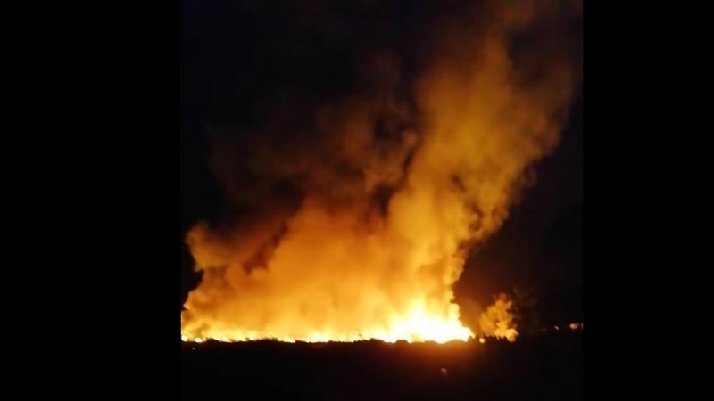Imagen del incendio en Don Domingo. - Youtube