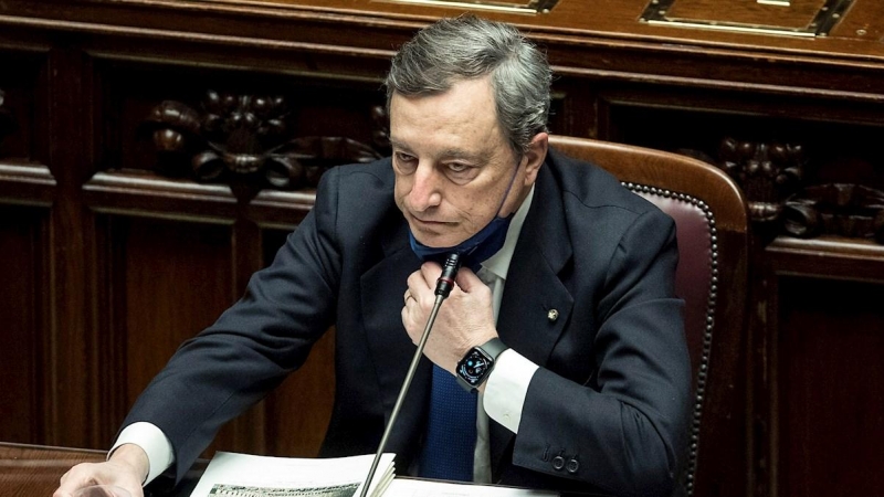 El primer ministro de Italia, Mario Draghi, este jueves.
