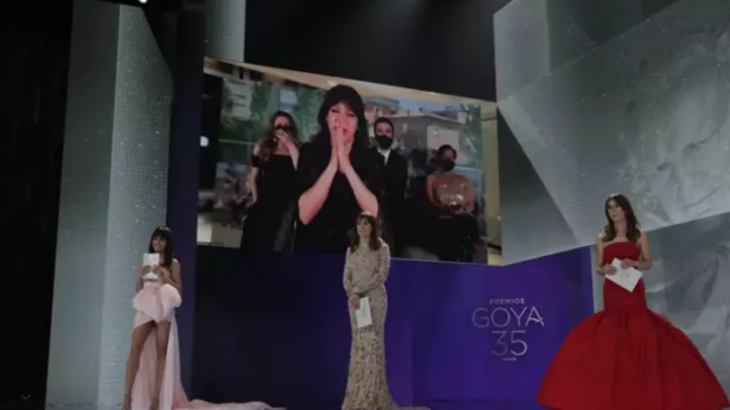 Daniela Cajías, en los premios Goya celebrados este sábado 6 de marzo de 2021.