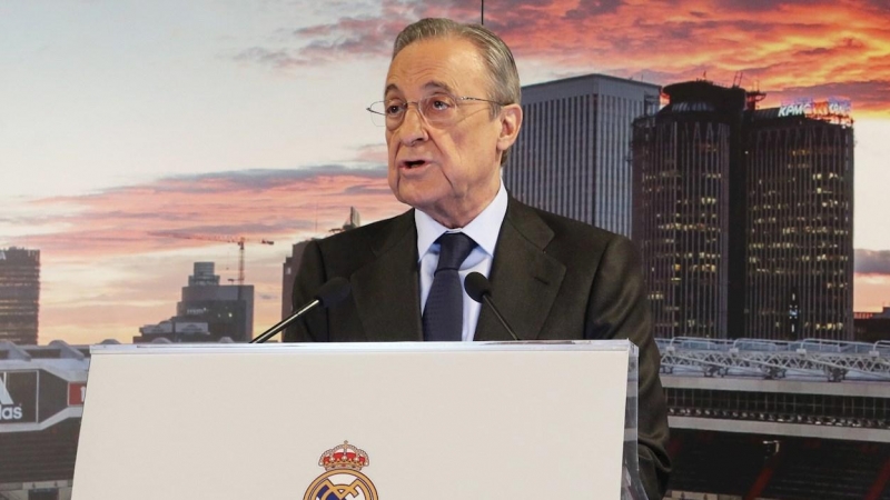 Imagen de archivo de 2019 de Florentino Pérez, presidente del Real Madrid y  máximo impulsor de la Superliga de fútbol.