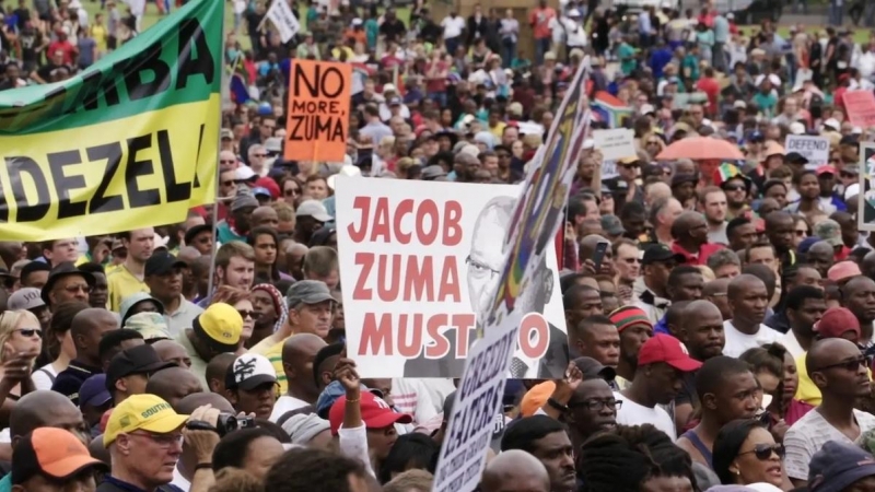 Protestas en Sudáfrica