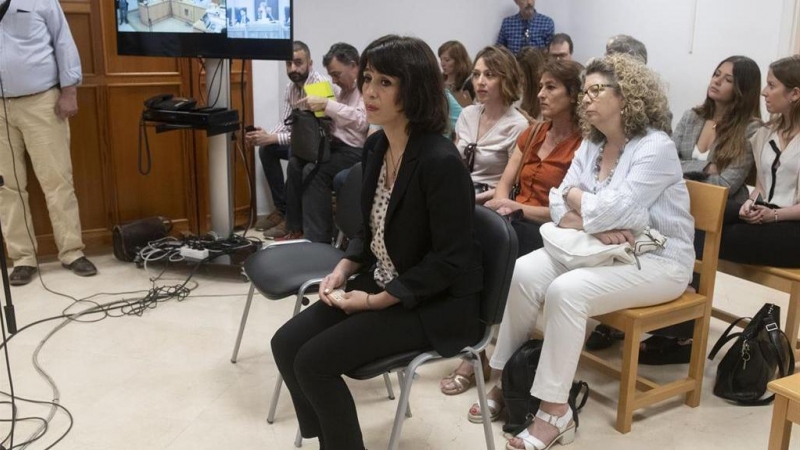 Juana Rivas, en la sala del juzgado de Granada en una imagen de archivo.