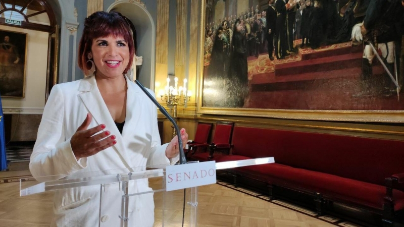 Teresa Rodríguez, la semana pasada en el Senado.