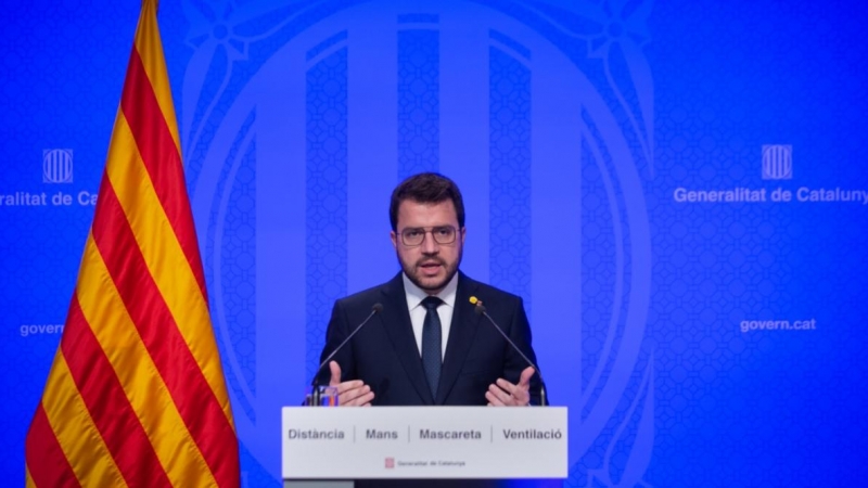 Imagen de archivo del president de la Generalitat, Pere Aragonès, en Barcelona. - EUROPA PRESS