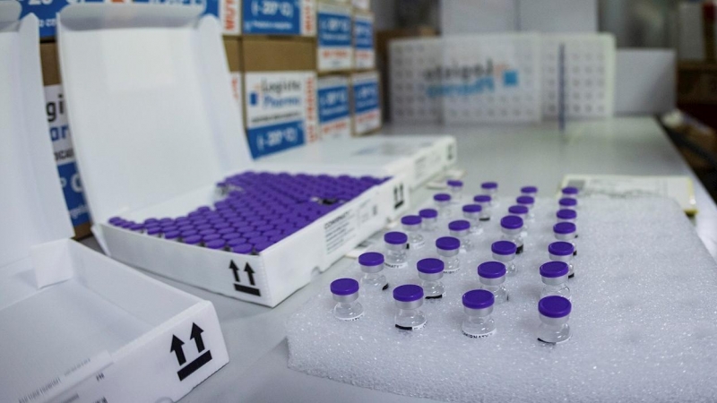 El Centro Logista Pharma, donde se almacenan y distribuyen las dosis de las vacunas frente a la covid-19 que se administran en la región en Madrid.