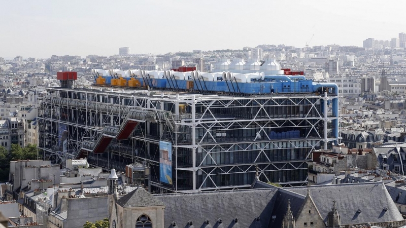 Vista del edificio del museo Centro Georges Pompidou, en París, tras su reapertura, en julio de 2107. AFP/François Guillot