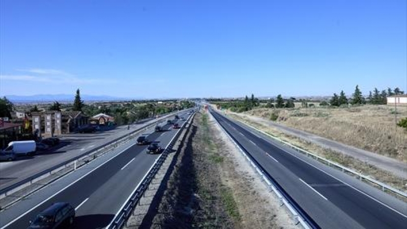 Vista de una autovía durante el primer día de la primera 'Operación Salida' del verano 2021, el pasado 2 de julio, en Madrid