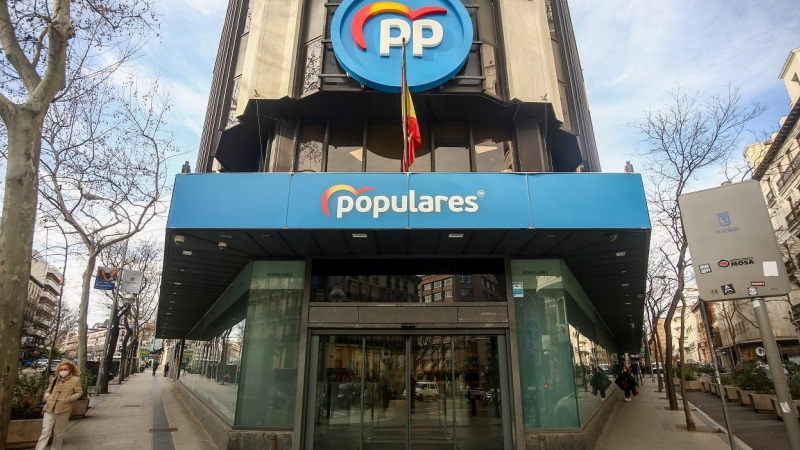 Sede nacional del Partido Popular en la madrileña calle Génova. E.P./Ricardo Rubio