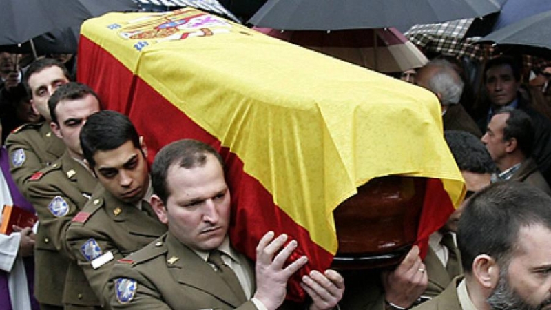 Imagen del funeral de Idoia Rodriguez, muerta en acto de servicio en Afganistán.