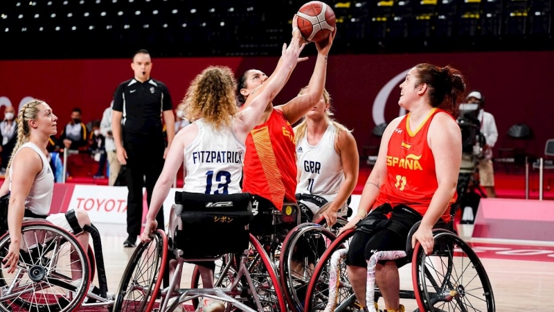 02/09/2021 Partido de baloncesto femenino en silla de ruedas entre España y Reino Unido