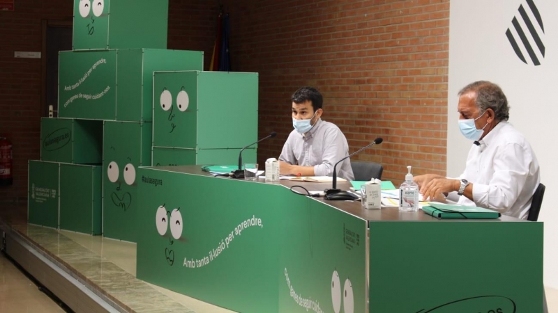 La roda de premsa d'inici del curs escolar al País Valencià, amb el conseller Vicent Marsà.