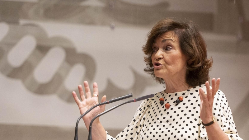 La exvicepresidenta del Gobierno y secretaria de Igualdad del PSOE, Carmen Calvo.