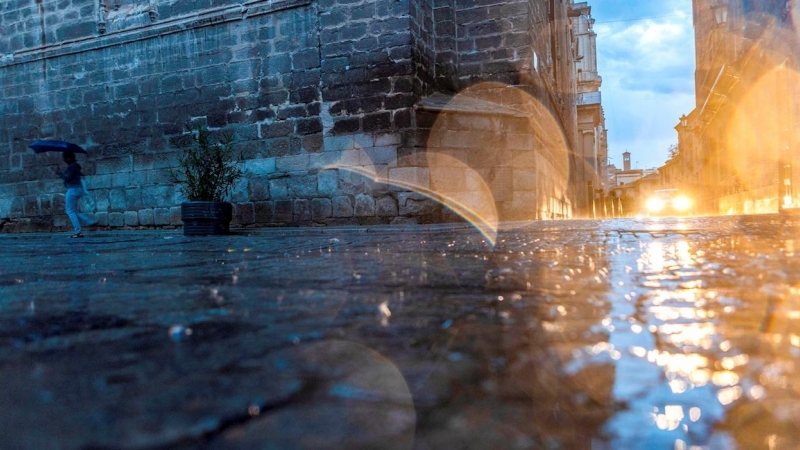 Fotografía de una tormenta en Toledo.